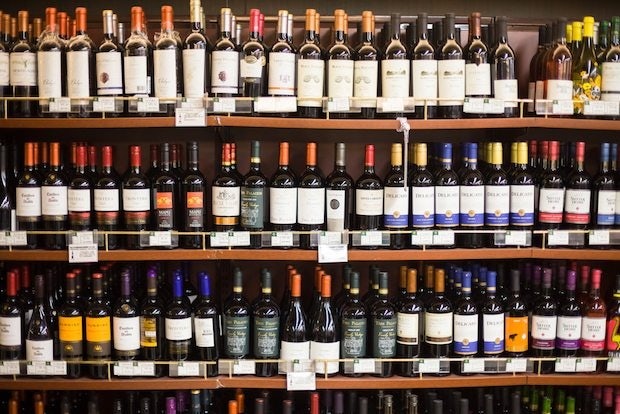 Wine on display in a Beijing supermarket. (Shutterstock)