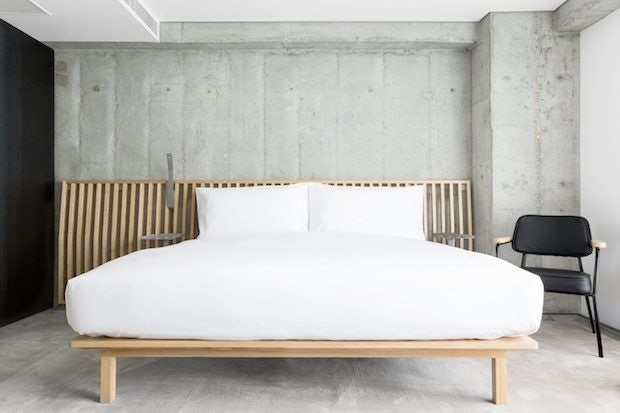Tuve's rooms feature industrial-chic design with concrete walls. (Courtesy Photo)