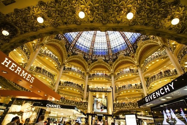 Inside Galeries Lafayette in Paris, a popular shopping spot for Chinese travelers. (Shutterstock)