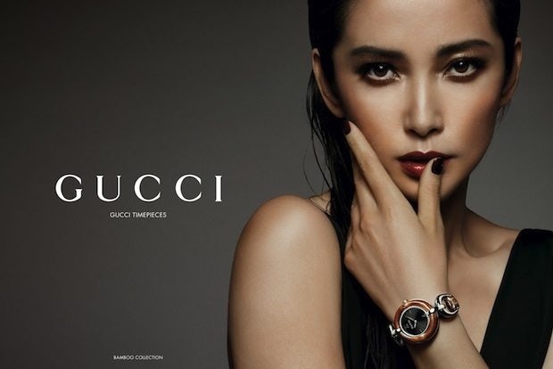 Gucci brand ambassador Li Bingbing in an ad campaign for the brand. (Gucci)