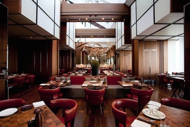 The Andaz Tavern dining area features the sculptures Birds in the Forest by Charlie Whinney. (Courtesy Photo)