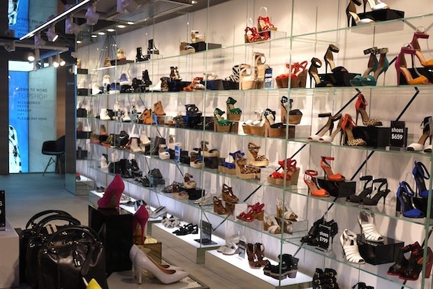 Topshop Hong Kong's shoe salon. (Lisa Ying Dai)