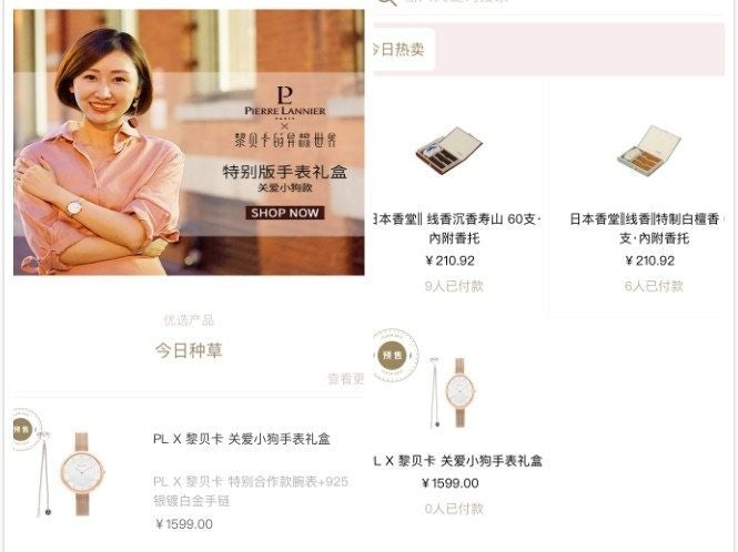 Becky Li recently launched an e-commerce mini program on WeChat. Photo: WeChat screenshot