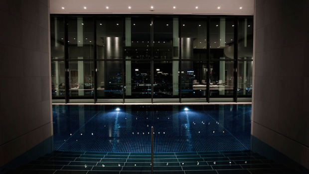 The view from the pool at Andaz Tokyo. (Courtesy Photo)