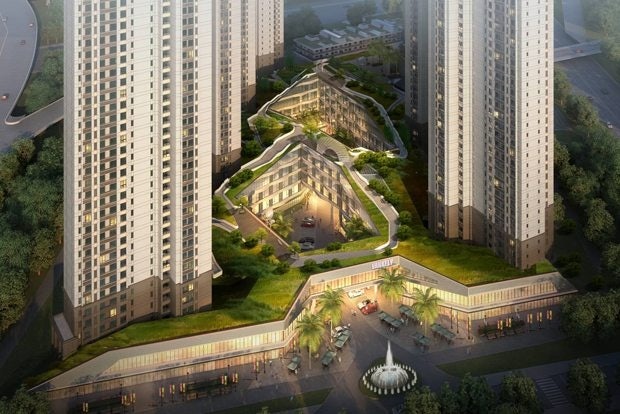 China's largest real estate developer is building a subterranean mall under rolling hills in Xiamen. (NL Architects)