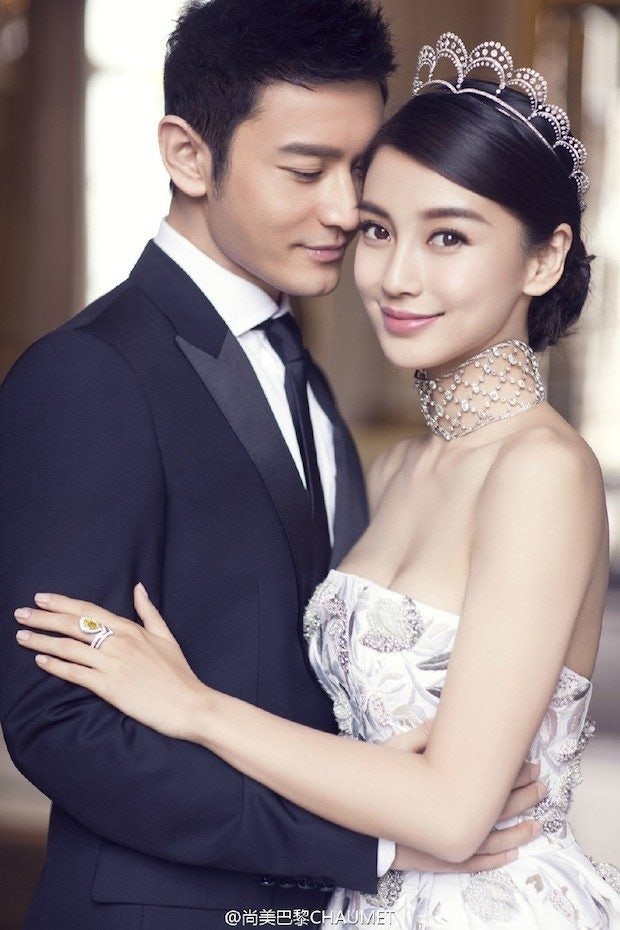Angelababy in a Chaumet-sponsored photo shoot ahead of the big day. (Weibo/Chaumet)