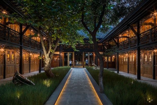 The courtyard of the new Temple House in Chengdu. (Courtesy Photo)