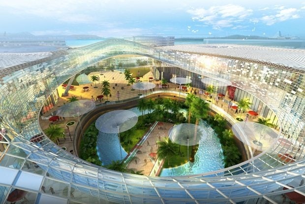 The Haitang Bay International Shopping Center in Hainan is set to open in September for a trial run. (VP Architects)
