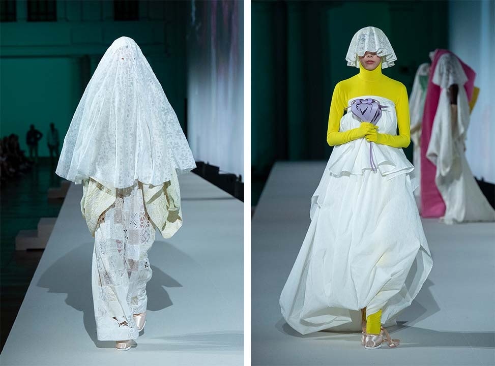 Taiwanese designer Ching-Lin Chen presented eight wedding-themed looks. Photo: Pietro D'Aprano