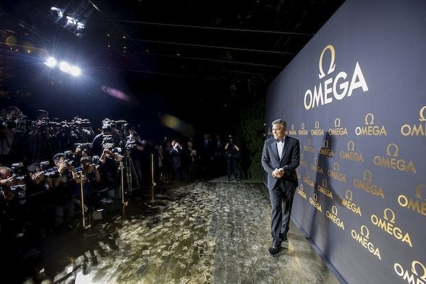 George Clooney attends a gala hosted by Omega in Shanghai on May 16, 2014. (Omega) 