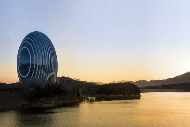 The Yanqi Lake Kempinski Hotel lies 40 minutes north of the Beijing city center, and is accessible by highways built specially for it. (Kempinski)