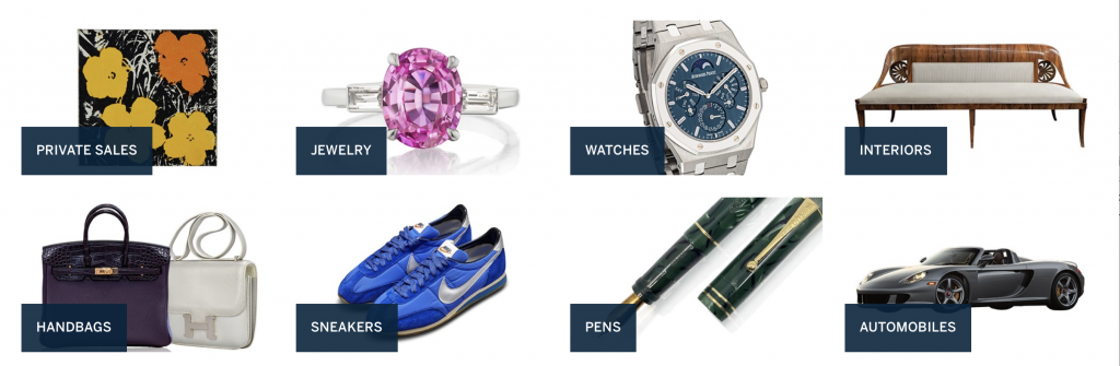 Sotheby’s Buy Now platform offers a wide range of fixed-priced items from fashion to jewelry to sneakers. Photo: Screenshot from Sotheby's