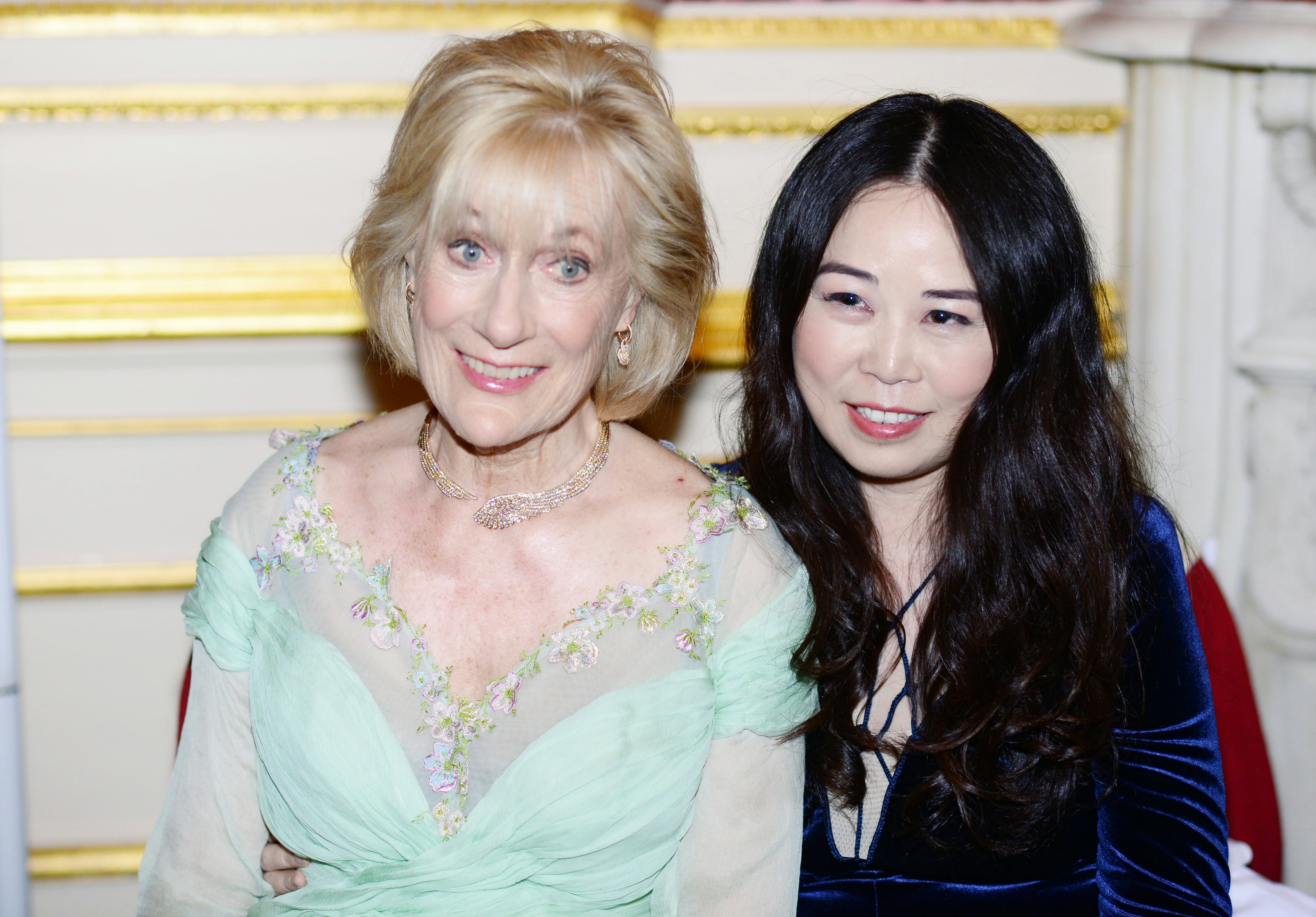 Grace Chen with Princess Olga Romanoff at her London fashion show. (Courtesy Photo)