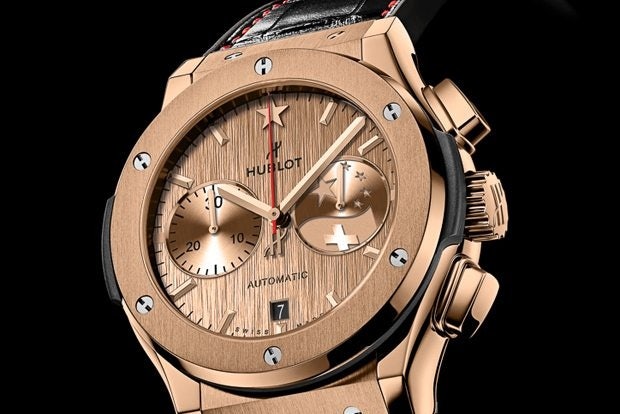 Swiss watchmaker Hublot was commissioned to create the official watch commemorating the Sino-Swiss FTA going into effect. (Hublot)