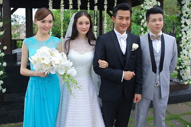 Yang Mi and Hawick Lau's Bali wedding celebration. (Xinhua)