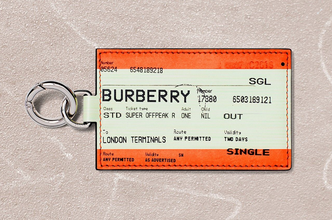 Burberry Releases B Series Train Ticket-inspired Keyring. Photo: Burberry. 