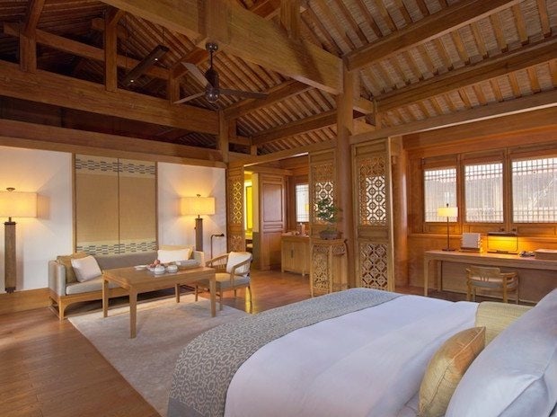 A suite at the new Amandayan resort in Lijiang. (Courtesy Photo)