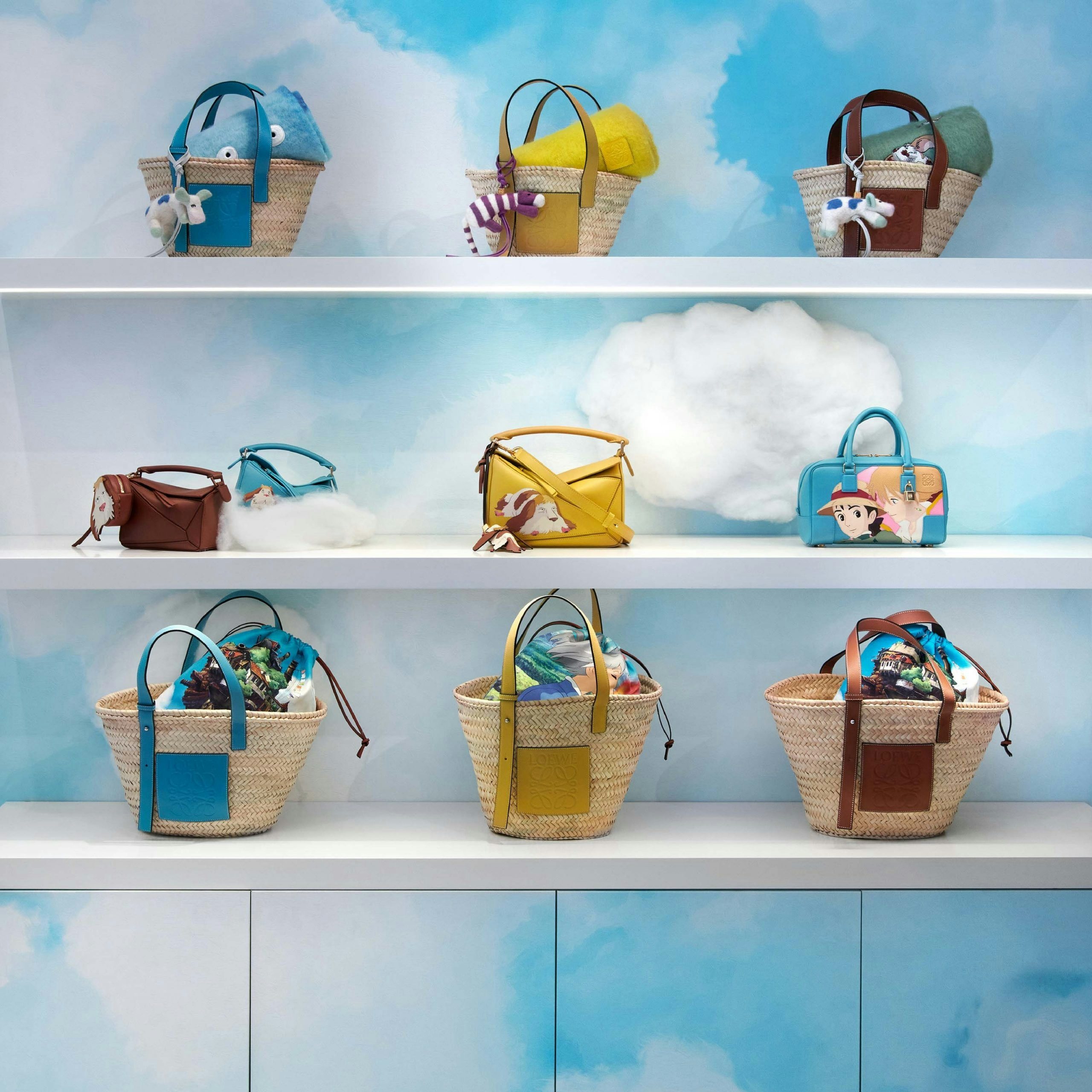 Pictured at Selfridges in London, Loewe's collection features the IP of Howl's Moving Castle. Photo: Loewe