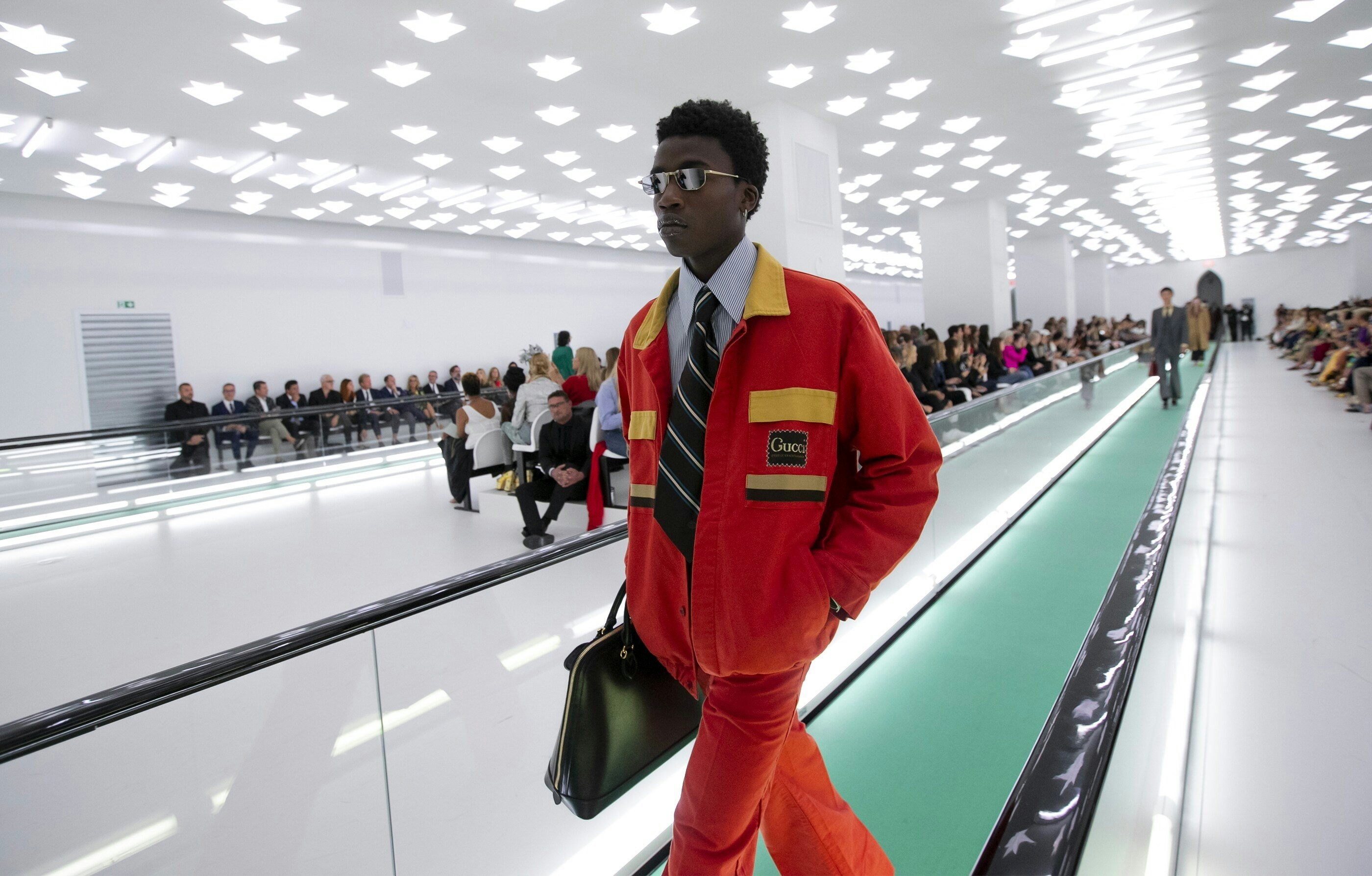 Gucci's Spring 2020 show made a bold statement about the role of fashion as a form of power and control. Photo: Gucci 