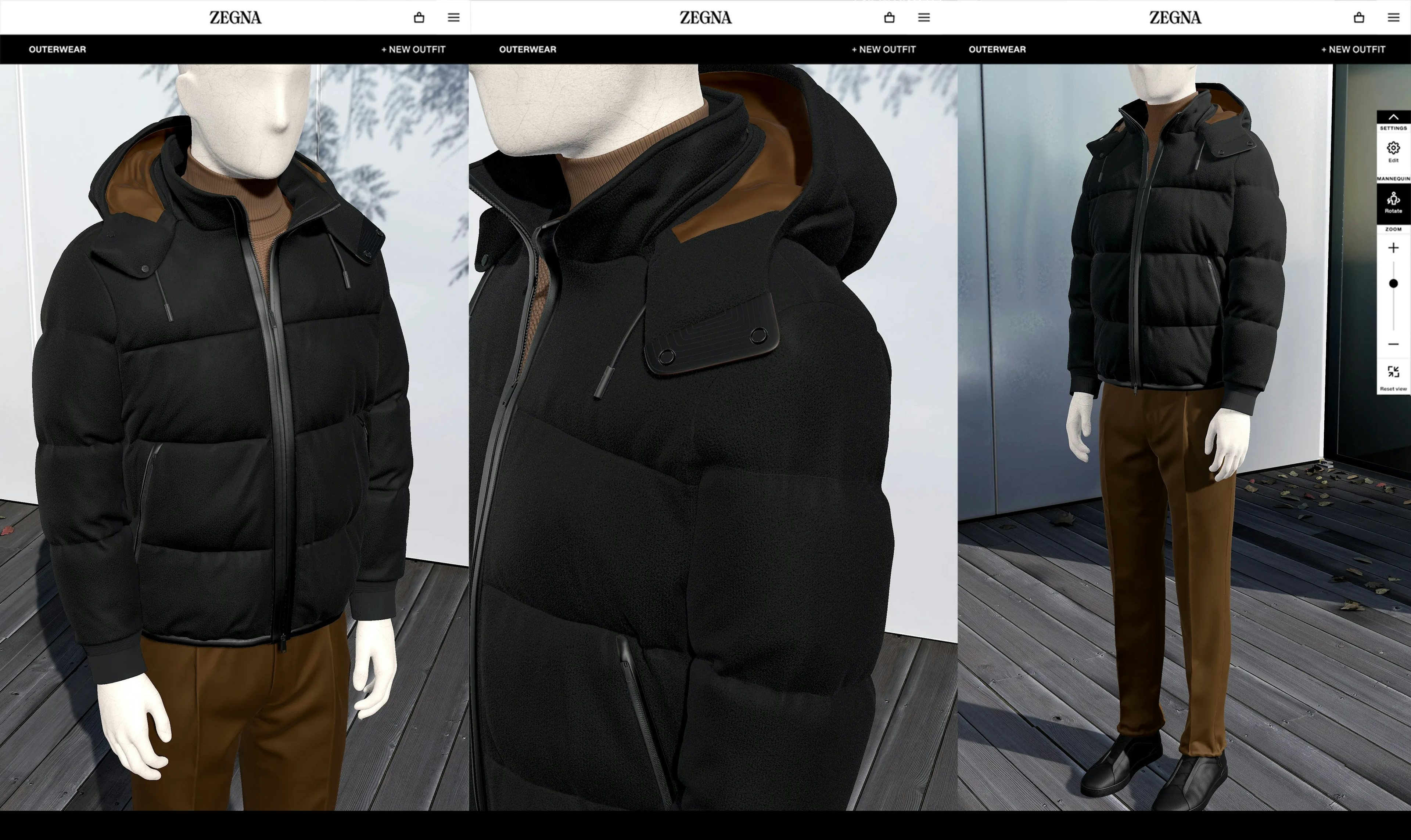 The Zegna X configurator allows consumers to customize any look from the brand's online collection. Photo: Zegna
