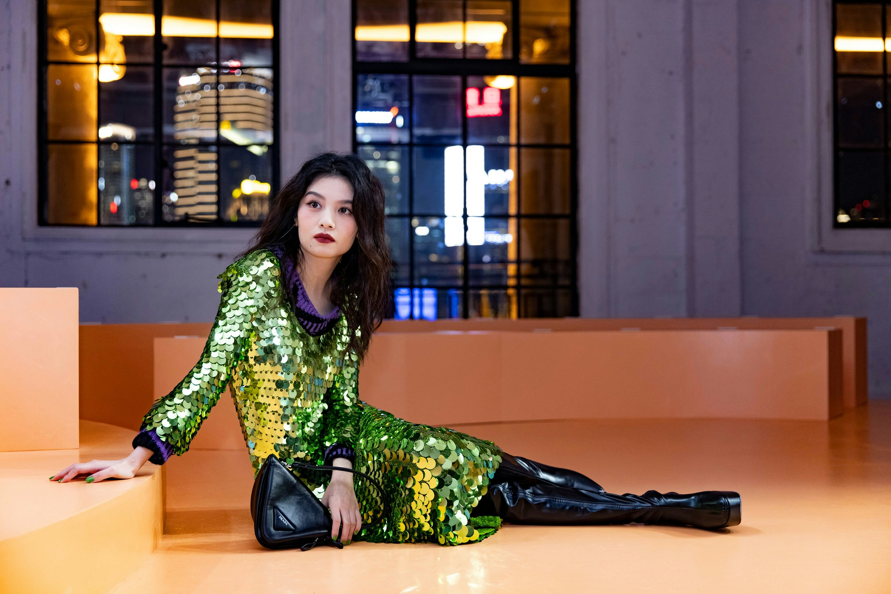 Actress Chun xia attends the Prada Spring/Summer 2022 Womenswear Fashion Show on September 24, 2021 in Shanghai, China. Photo: Getty Images