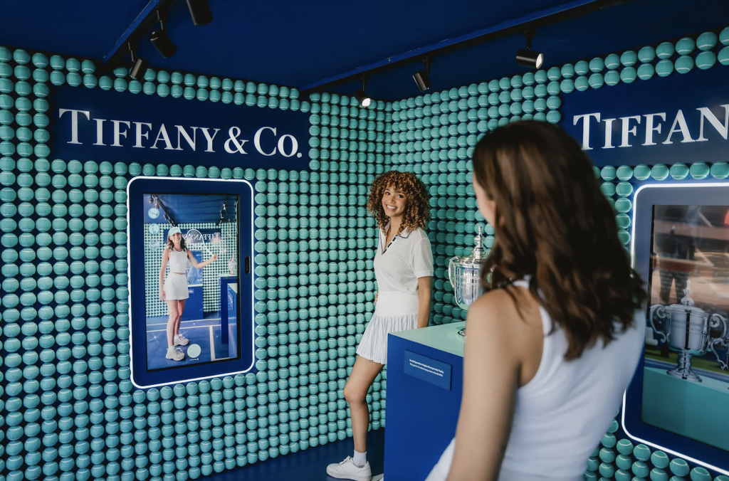 Tiffany & Co. is bolstering the sporting event experience for onlookers by inviting them to participate in AR-powered activations. Photo: Tiffany & Co.