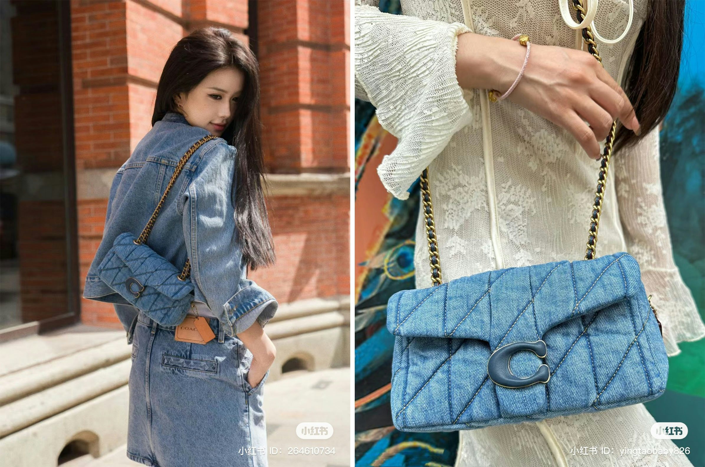 Chinese netizens praise the quilted denim-style Tabby bag for its retro American vibes. Photo: Xiaohongshu