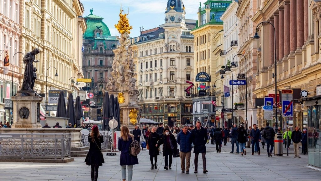 Graben Street, an energetic shopping district in the heart of Vienna, Austria. Photo: Shutterstock