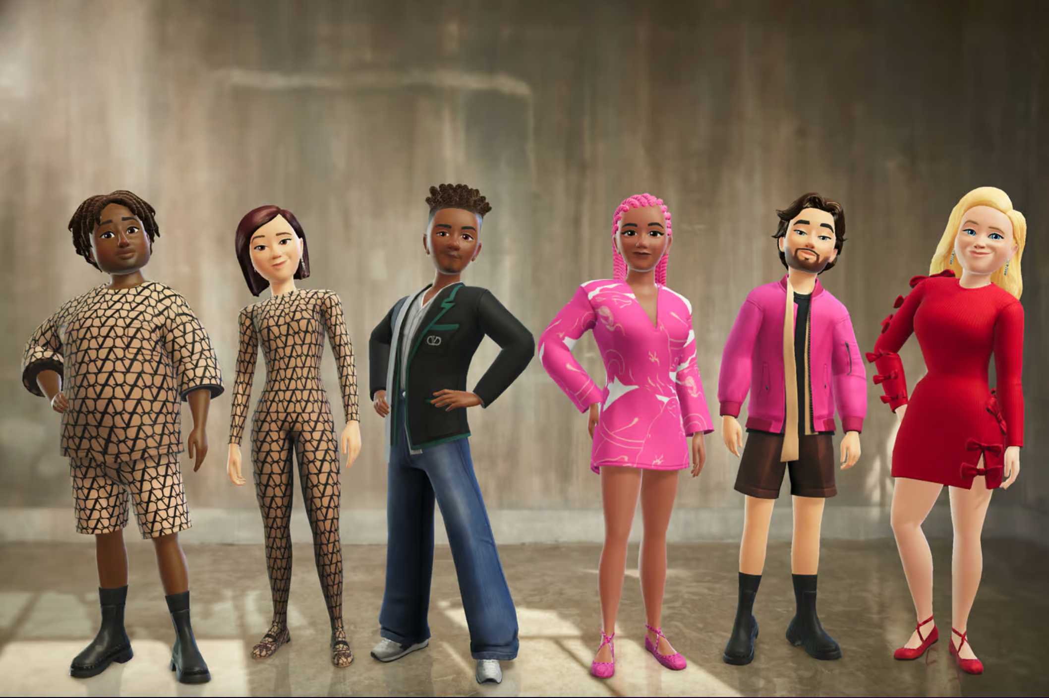 Brands including Valentino, Balenciaga, and Thom Browne have joined Meta's avatar store to kit out digital characters. Photo: Meta