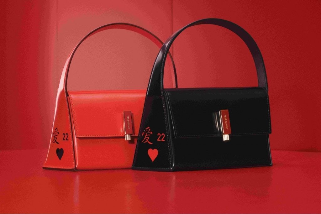 Ferragamo’s classic Prisma handbag comes in red and black. Photo: Ferragamo