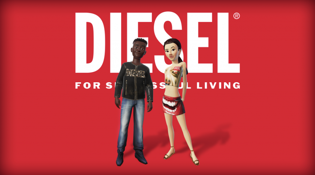 As Martens' new Diesel universe comes together in the real world, it's also beginning to take shape in the virtual one. Photo: DressX