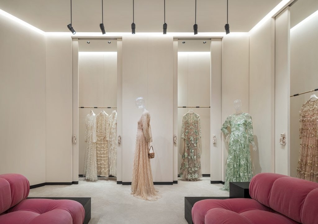 Valentino's new stores feature specific areas for private appointments. Photo: Valentino