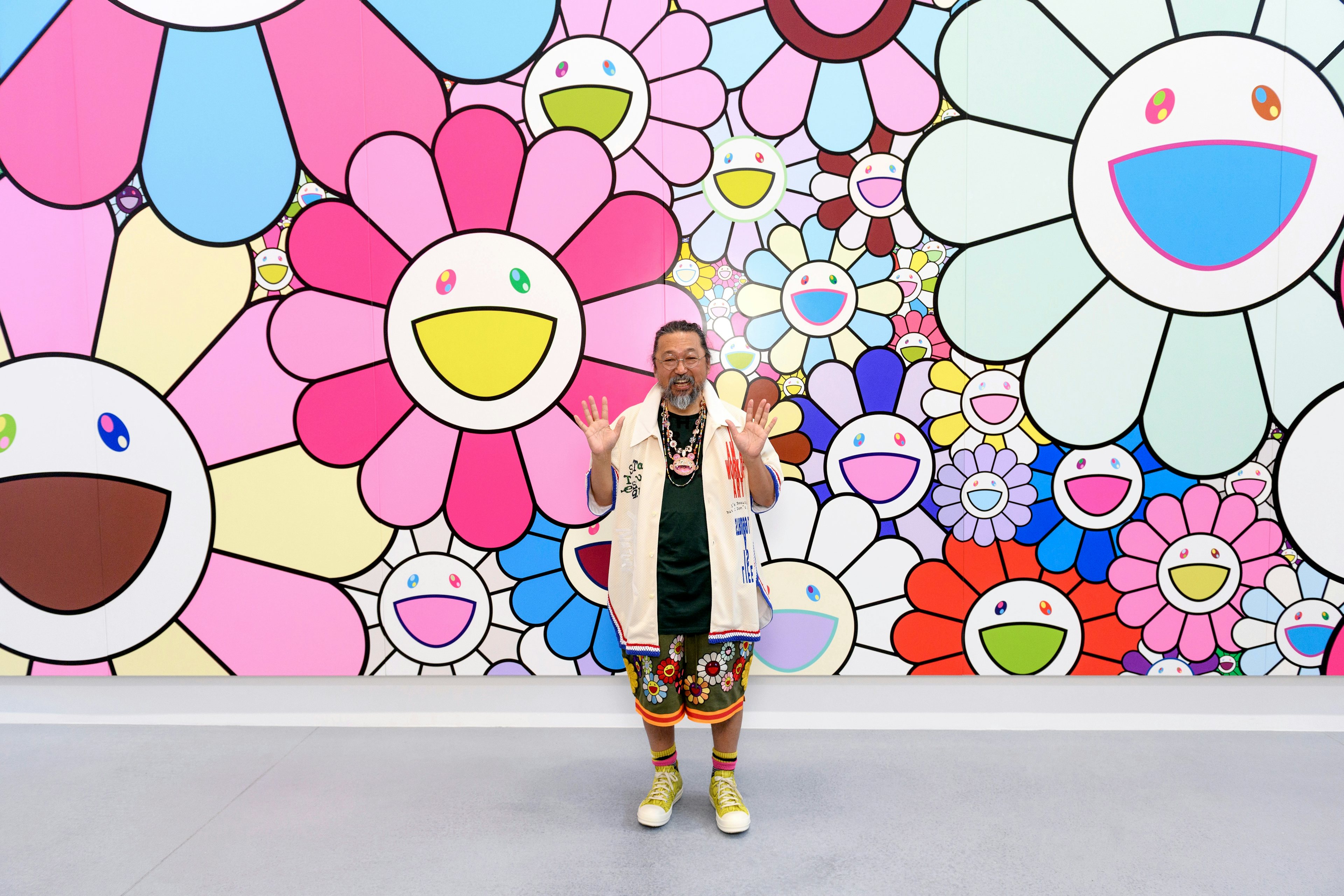 Takashi Murakami is responsible for a new postmodern art movement called “Superflat,” inspired by the 2D images seen in manga and anime. Image: Kristy Sparow/Getty Images