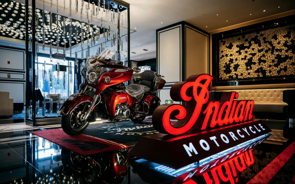 Bellagio Shanghai this year collaborated with high-end motorbike maker Indian Motorcycle to create an afternoon tea set. Image: Bellagio Hotel by MGM Shanghai