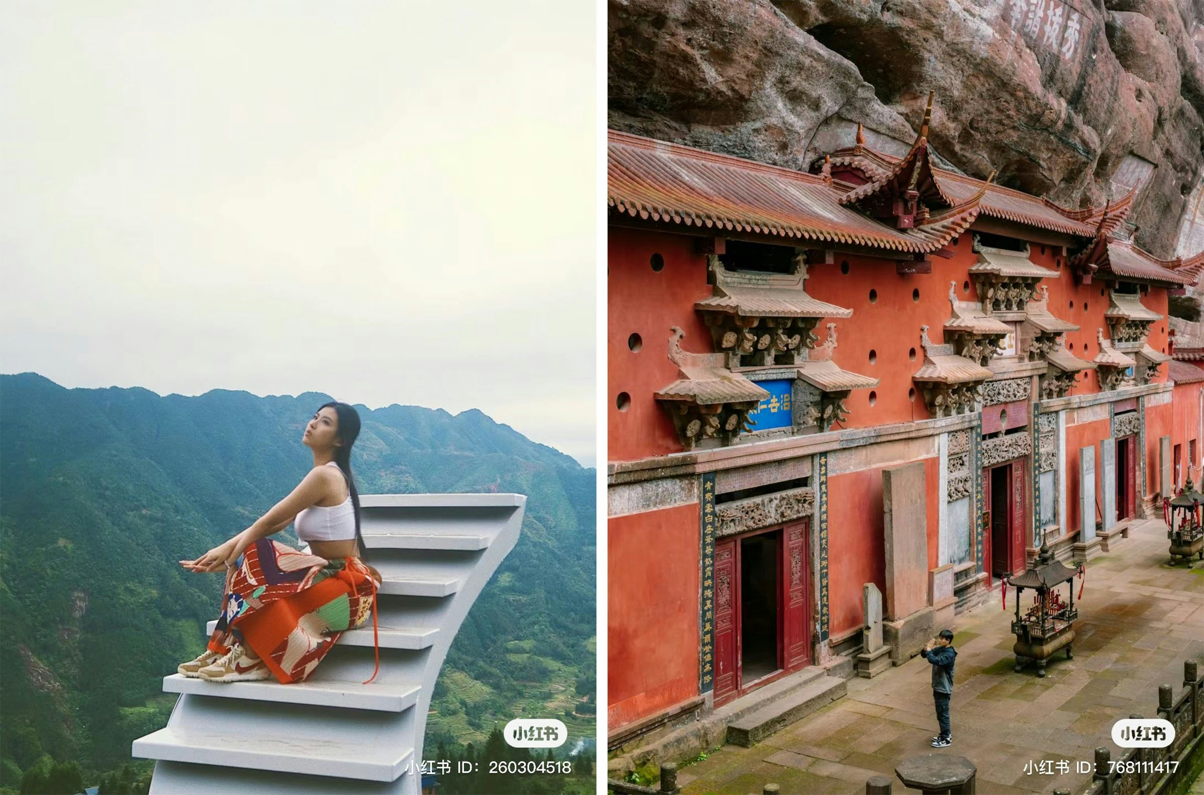 Sites with natural scenery and cultural heritage are popular this Labor Day holiday. Photo: Xiaohongshu