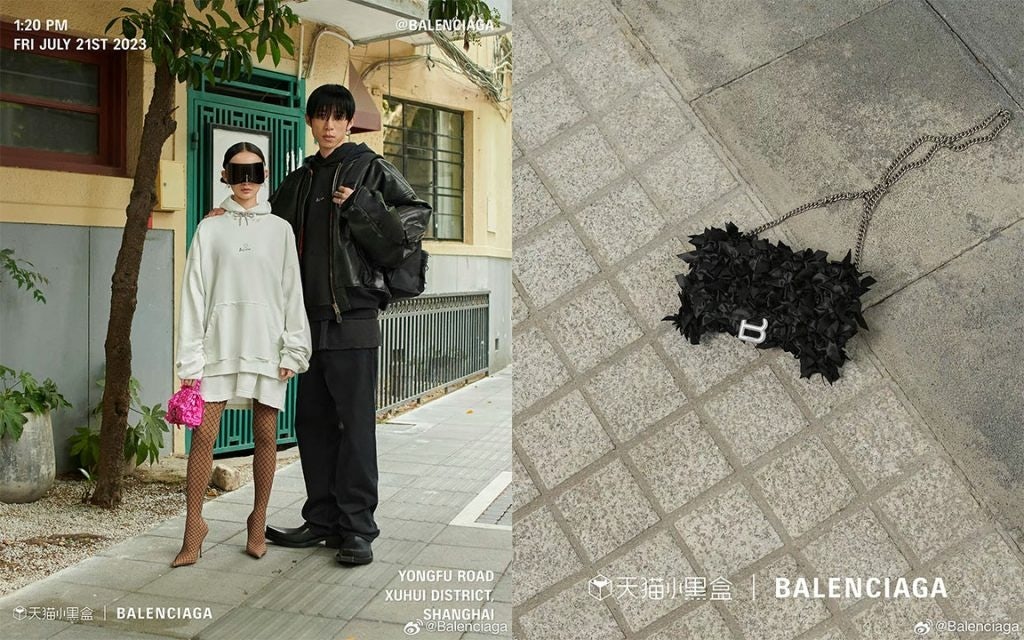Balenciaga launched a limited-edition Qixi Festival 2023 collection for the China market. Photo: Balenciaga