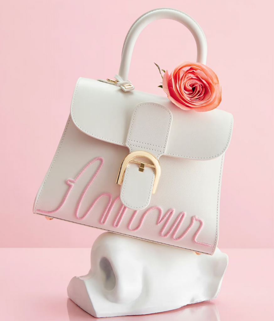 Taking inspiration from surrealist artist René Magritte’s love story with his wife Georgette Berger, Delvaux created a China Mainland exclusive series Delvaux Amour in shades of pink. Image: Delvaux