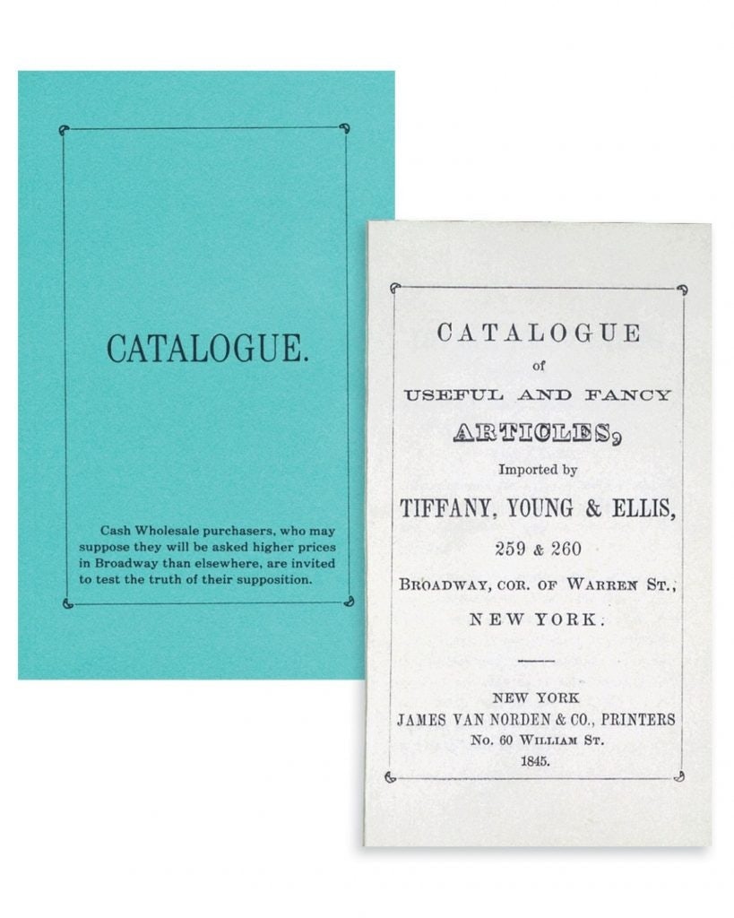 Tiffany's first Blue Book catalog from 1845. Photo: Tiffany & Co.