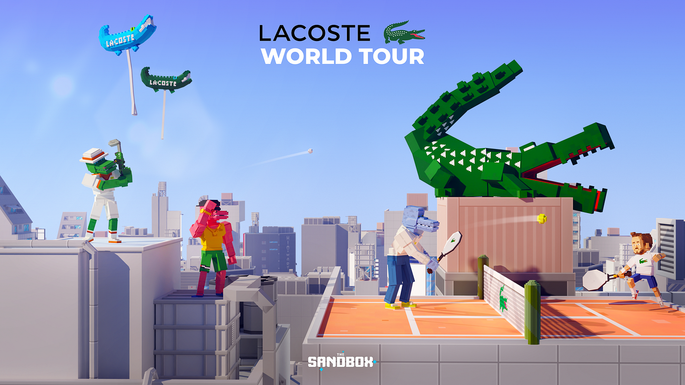 Lacoste rounded off its world tour with a virtual experience in The Sandbox. Photo: The Sandbox