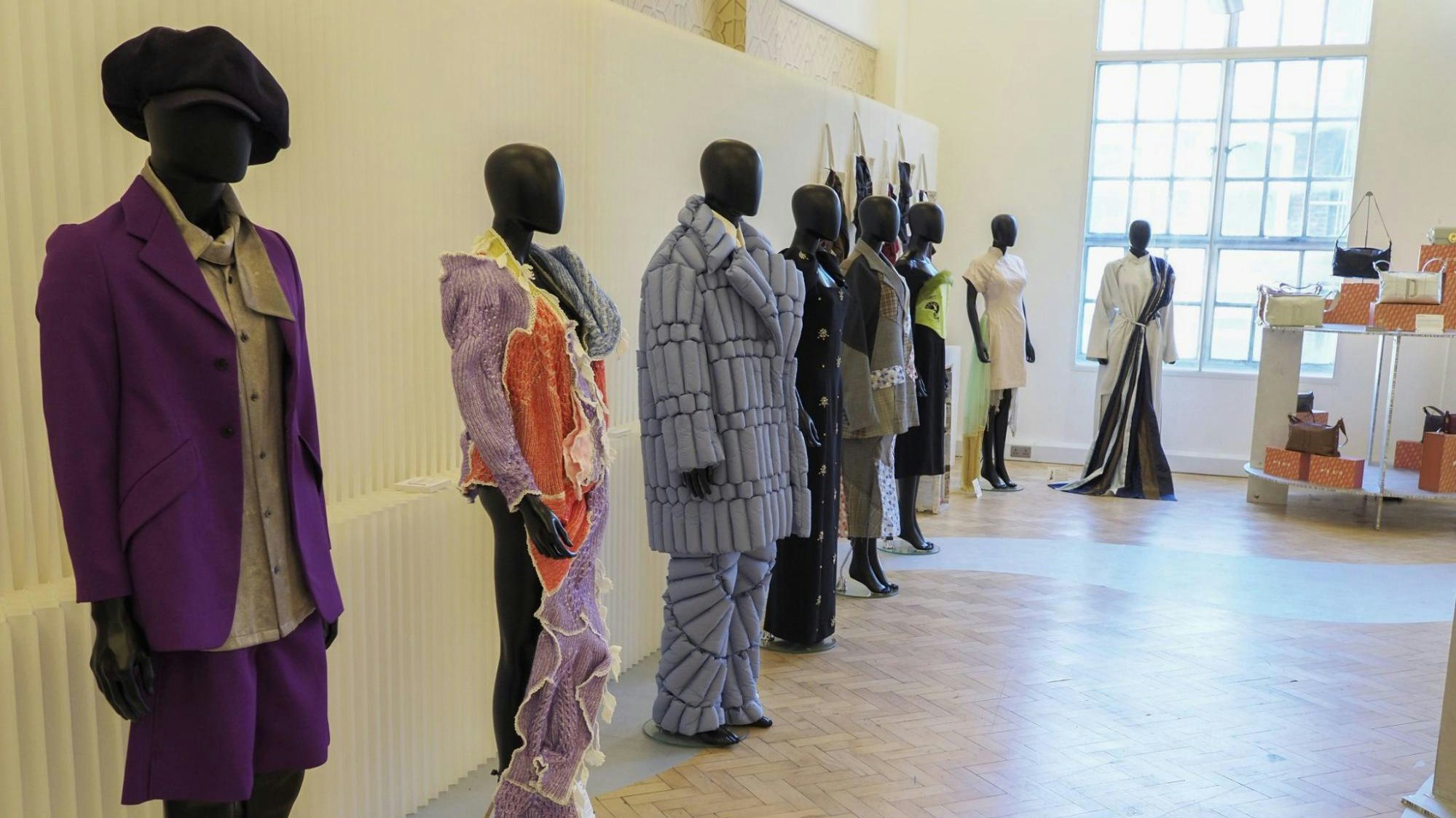 Eight Chinese designers' eco-conscious clothing on display. Image courtesy of Shanghai Fashion Week 
