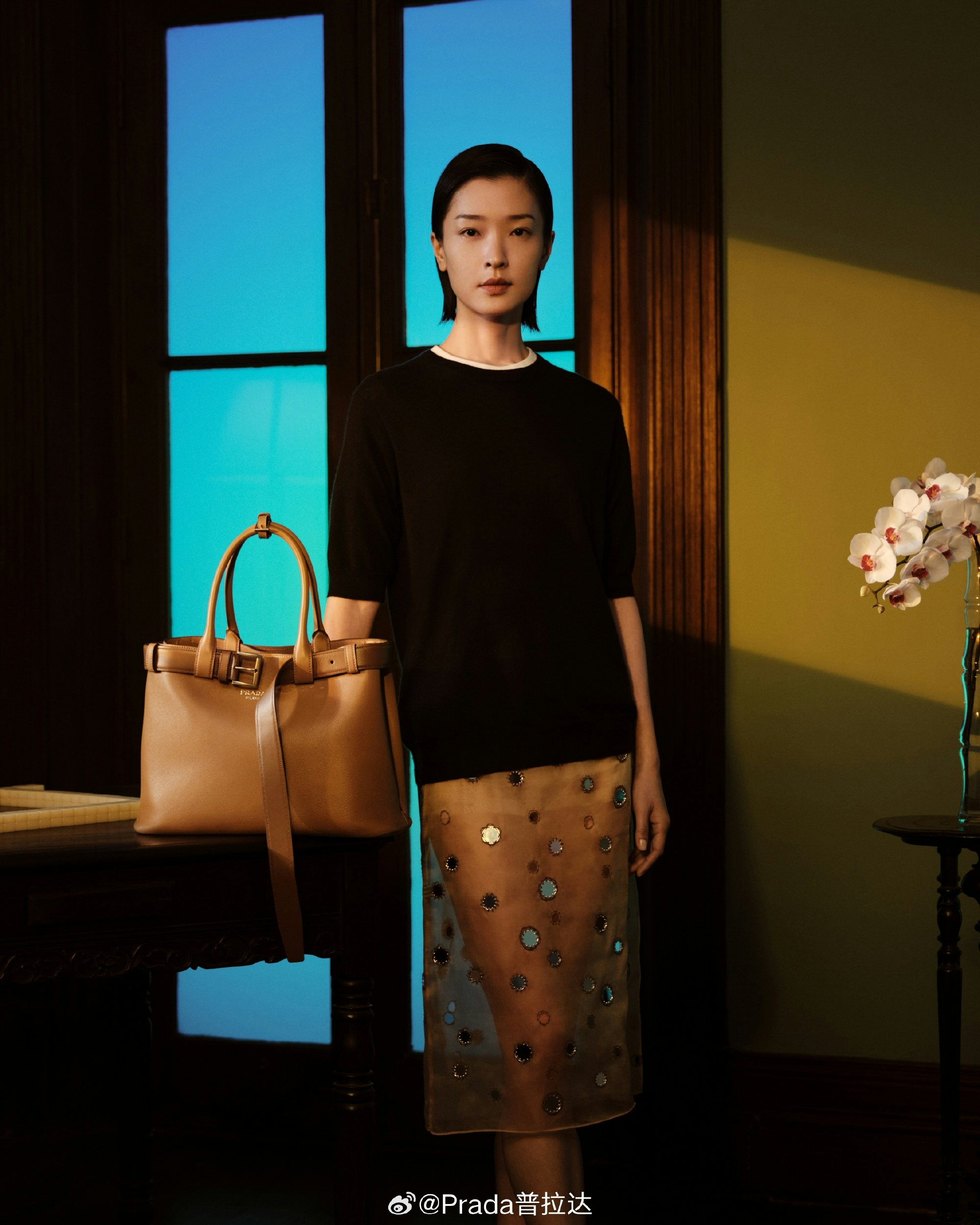 Prada deploys Chinese supermodel Du Juan, who appears as a character in the show, and local celebrity director/photographer Leslie Zhang. Image: Prada