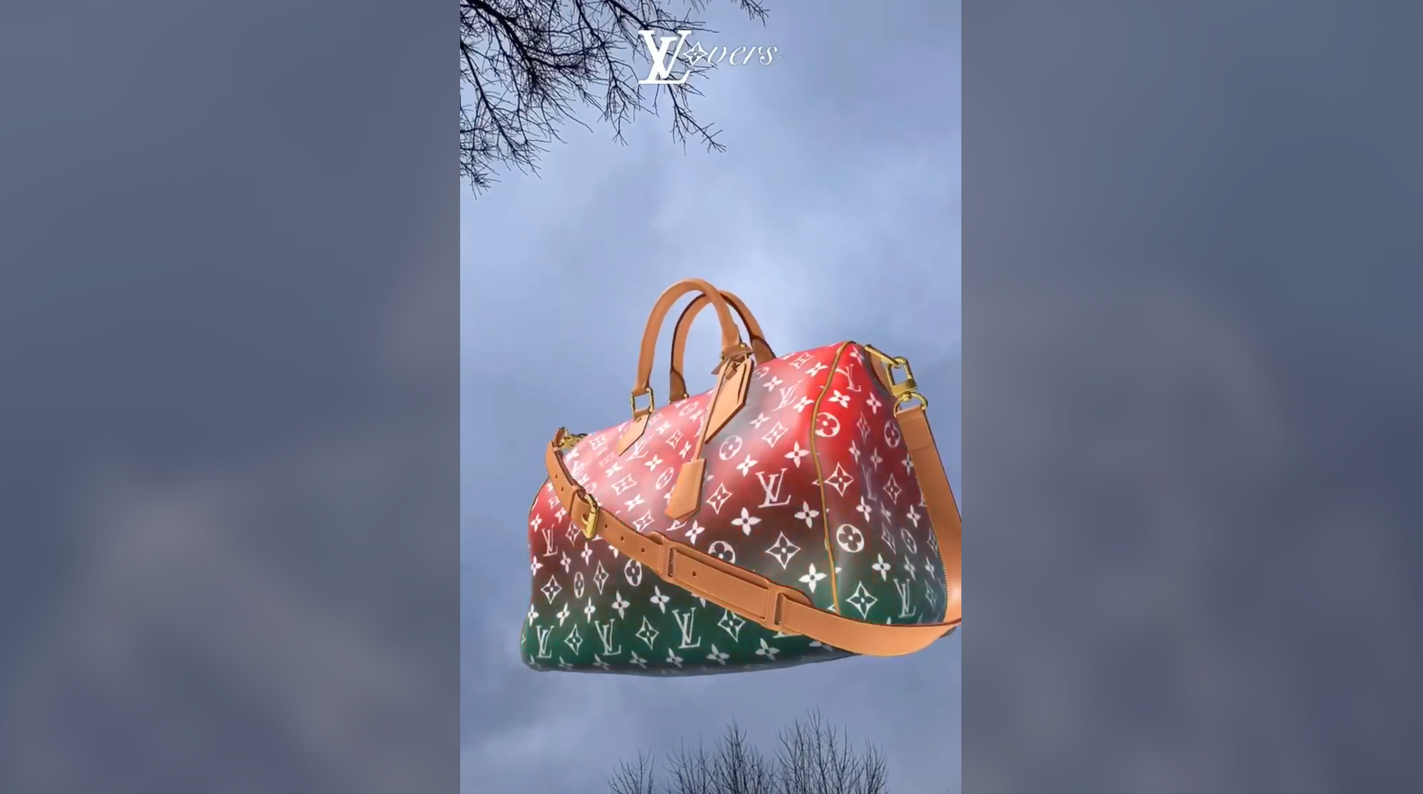 Louis Vuitton has released a special Snap filter to promote its Speedy bag collection. Photo: Helen Papagiannis via LinkedIn