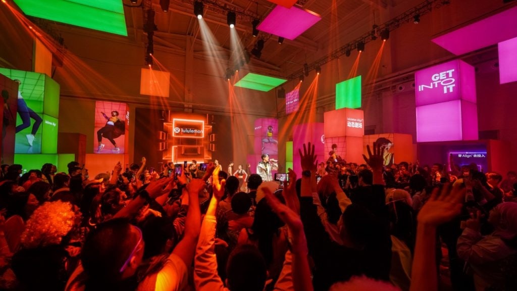 In April, Lululemon hosted a live music event in Chengdu to promote its Align leggings. Photo: Lululemon