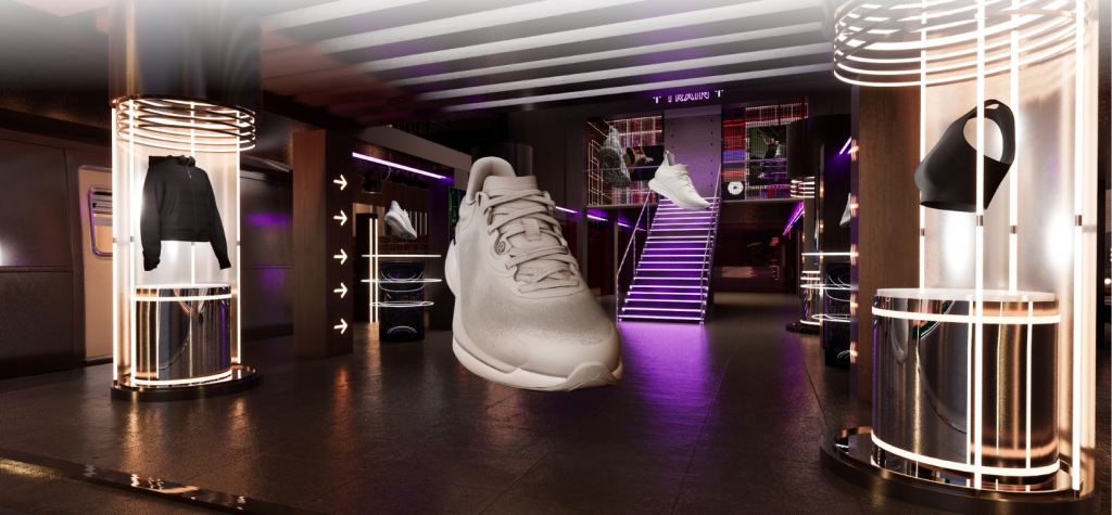 Lululemon joined forces with virtual store developer Emperia to celebrate the launch of its new sneaker design. Photo: Emperia
