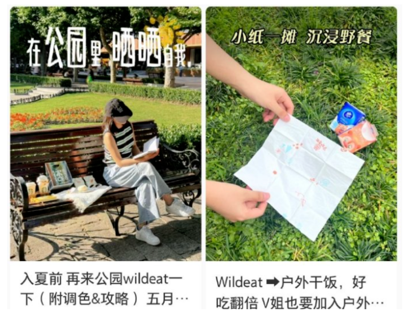 Young netizens share tips on how to wild-eat on Xiaohongshu. Image: Hujiang / Xiaohongshu.