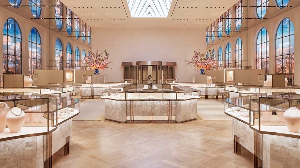 Spanning 10 stories, the revamped Tiffany flagship includes paintings, videos, NFTs and other art installations. Photo: Tiffany