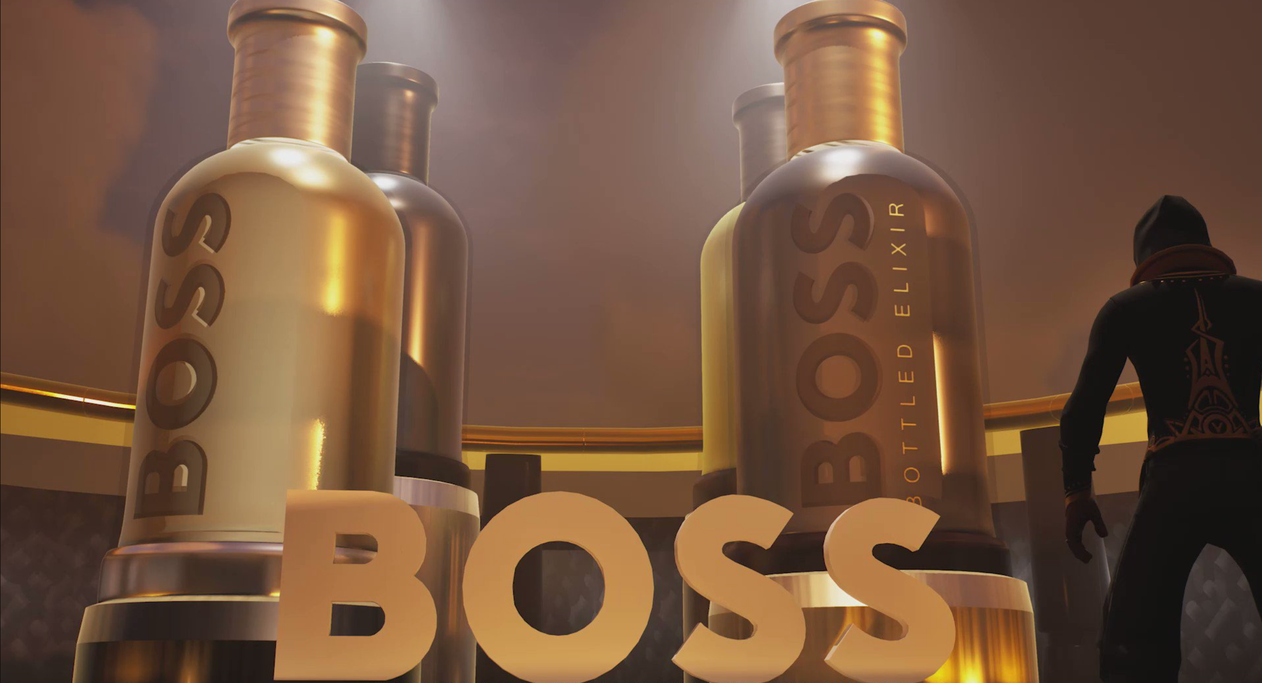 Boss introduced gamers to its fragrance through a gamified experience in Fortnite. Photo: Fortnite