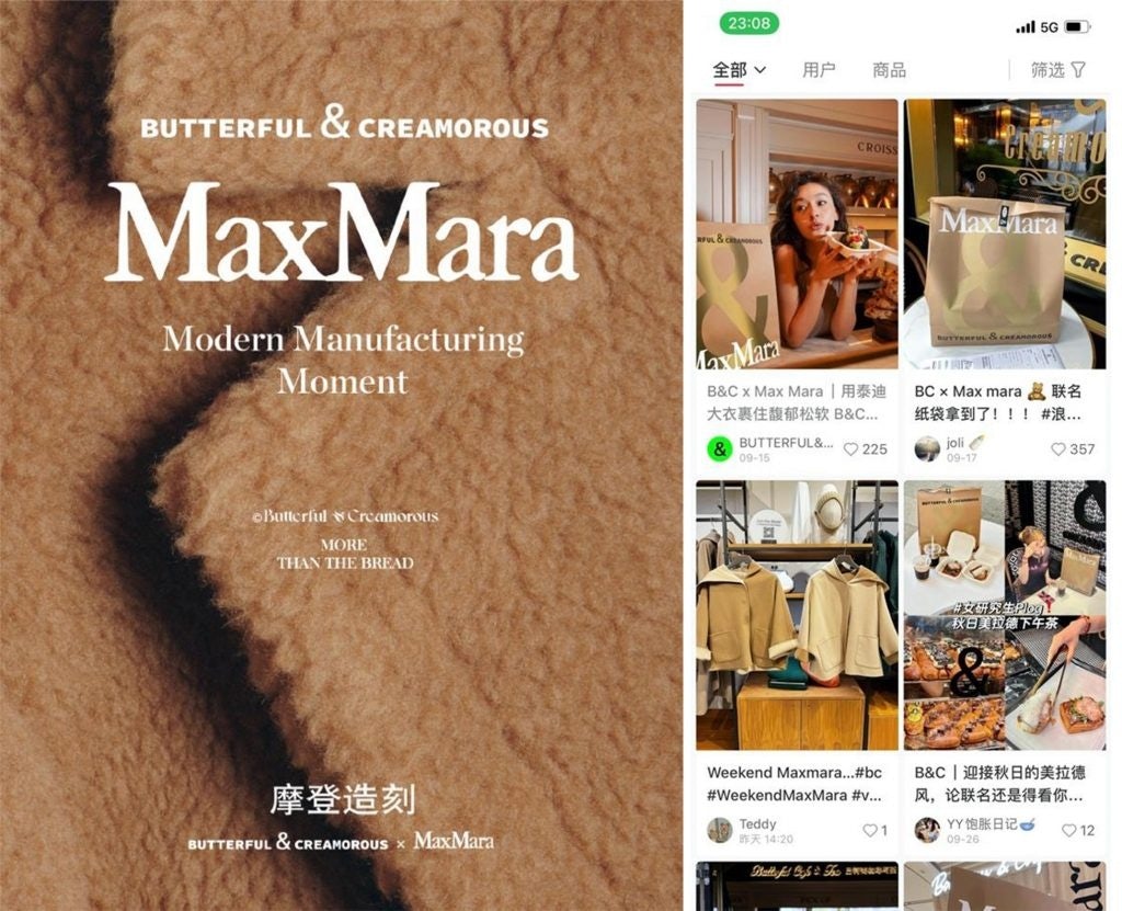 Max Mara collaborated with China’s premium bakery chain Butterful amp; Creamorous on a co-branded product drop. Photo: Brand’s official Weibo amp; Xiaohongshu screenshot