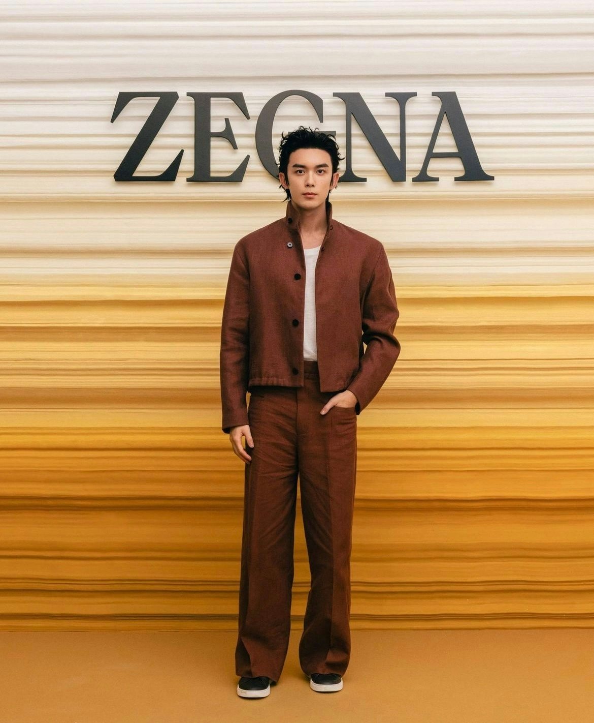 Leo Wu attends Zegna SS25 Men’s. Image: Instagram