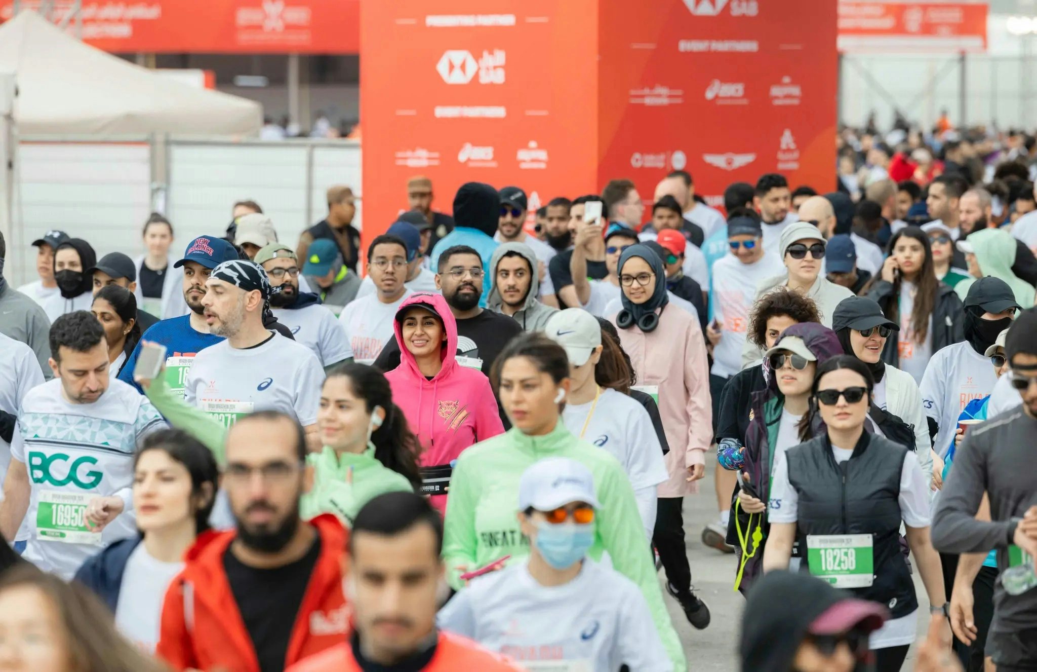 Organized by the SFA, the Riyadh Marathon 2024 welcomed more than 20,000 participants from 125 countries on February 10. Image: Saudi Press Agency